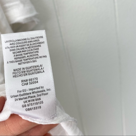 We The Free White Jordan Burnout Cutout Tee Shirt Oversized Fit Size XS - Picture 14 of 15